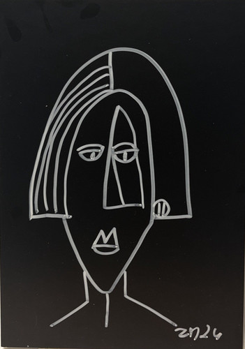 Kubistische frau portrait - kubistische,