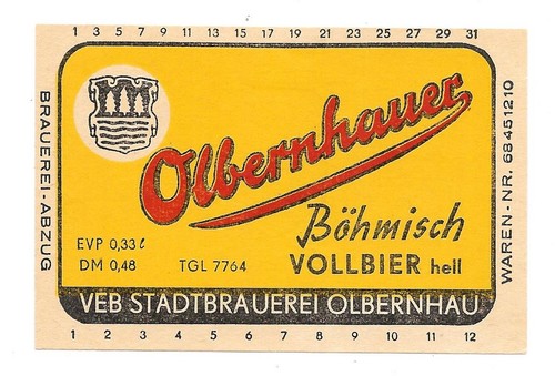 Bieretikett stadtbrauerei - bieretikett,