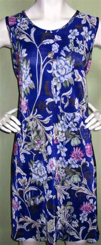 Plissee krepp sommerkleid blau - plissee, sommerkleid,blau