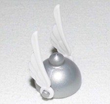 13901, 1x Helm (mit 2 Helm- Flügeln, weiss), Asterix, silber