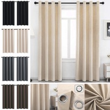 2x Vorhänge blickdicht Verdunklungsgardinen Thermovorhänge Gardinen mit Ösen DE