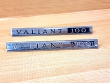 PLYMOUTH VALIANT 100 EMBLEM - PAAR - ORIGINAL - VINTAGE - USA