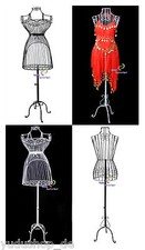 METALL Schaufensterpuppe Schneiderpuppe Dekobüste Kleiderständer Draht Torso