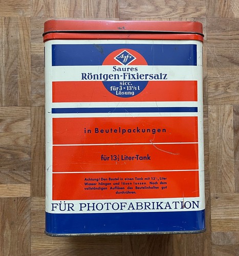 Alte blechdose agfa - alte, röntgen
