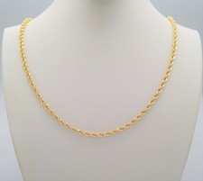 585 Gold Damen Kette 50cm Kordelkette hohl 14 Karat leicht Gelbgold Halskette
