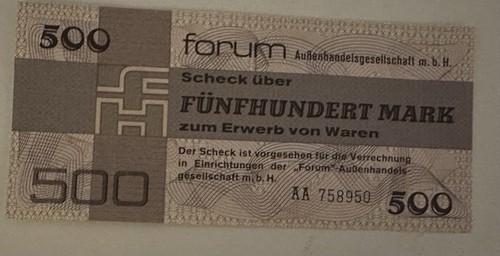 Ddr 500 mark - 500, check