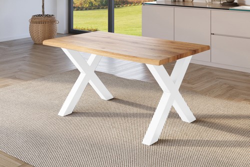 Esstisch baumkante holz optik - esstisch,