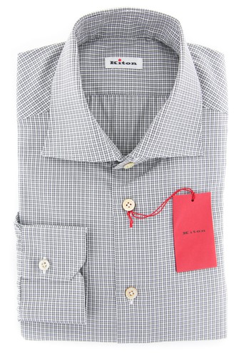 Kiton graue karierte hemd - kiton,