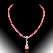 Rhodochrosit Halskette mit