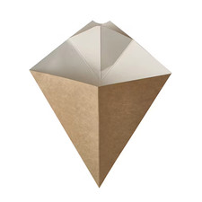 38 Stück PAPSTAR Pommes Frites Spitztüten mit Dip-Ecke