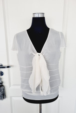 Wolford  Top Shirt Bluse  Gr. M 36 / 38  Body weiß Seide 80%
