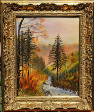 Älteres Olbild auf Leinwand (ca 65 x 55cm)  ohne Rahmen 48 cm x 38 cm