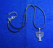 Jüdische Religion Halsketten und Schlüsselanhänger Davidstern Menora Edelstahl