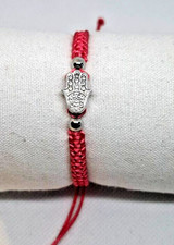 Handgemachtes Makramee Armband - Fatimas Hand und Nazar Auge - Evil Eye Armband
