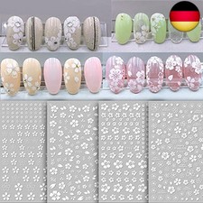 MWOOT 4 Blatt Weiße Blumen