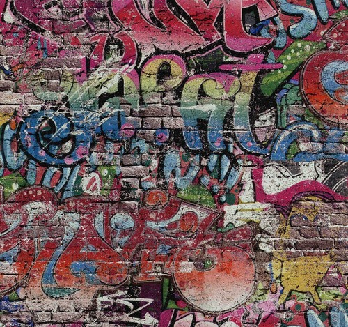 Tapete bunt graffiti s - tapete,