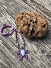Halskette Schildkröte Larimar Amazonit Amethyst Edelstein Handarbeit Unikat