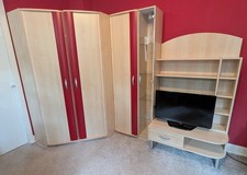 Komplettes Jugendzimmer – Wellemöbel „Marius“ – Schrankwand, Schreibtisch usw.