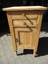 Nachtschrank Jugendstil mit zwei Laden um 1910 Weichholz Nr. 6