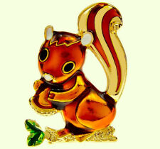 Eichhörnchen Brosche, Tier Schmuck, Emaille, Eichhörnchen Schmuck