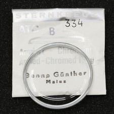 Uhrenglas Sternkreuz ATC B gewölbt armiert mit Chromring Armbanduhren Uhrglas