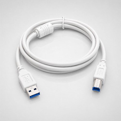 Weißes usb druckerkabel - weißes, usb-druckerkabel