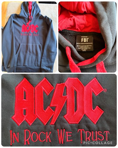 Rock we trust hoodie - ac/dc,