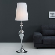 Edle Design Stehleuchte LUCIE 160cm weiß Barock Stil Stehlampe Standlampe Lampe