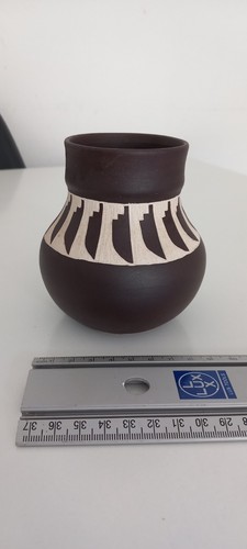 Keramikvase braun beige - keramikvase, braun/beige