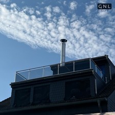 Edelstahl vsg glas balkon - edelstahl,
