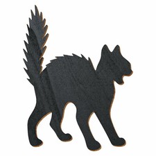 Schwarze Holz Hexenkatze