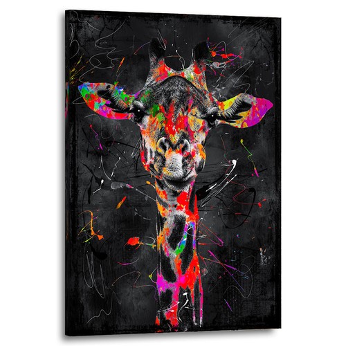 Giraffen leinwand bild modern - leinwand,