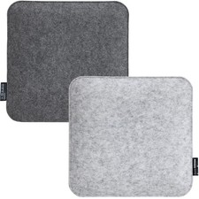 Stuhlkissen Filz 2er Set Soft viereckig Grau 35x35cm