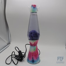 Lava Lampe Lila Tie-Dye Effekt Mehrfarbig 40cm Retro Relax Deko Birne inkl.