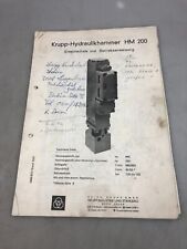 Krupp HM 200 Hydraulikhammer Bedienungsanleitung u. Ersatzteilliste / 12