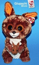 Ty BOOS GLUPSCHI KÄNGURU mit BABY RARITÄT 2018 TOP ZUSTAND 30cm KUSCHELTIER