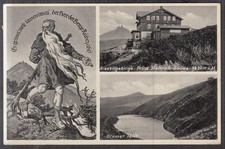 6518. Ak Polen Schlesien Riesengebirge mit Rübezahl u. Prinz Heinrich Baude