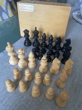 32 Schachfiguren Echt Buchsbaumholz Inkl. Box