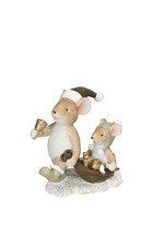 Deko Maus mit Maukid im Sack