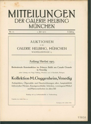 Mitteilungen der galerie - mitteilungen,
