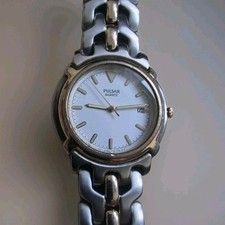 Herrenuhr PULSAR teilweise vergoldet im Top Zustand (Quarz neu)