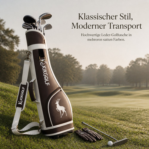 Leder golftasche mit - leder,