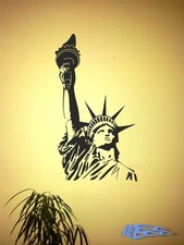 Wandtattoo Freiheitstatue 2, MATT New York Amerika Wandaufkleber Wohnzimmer Deko