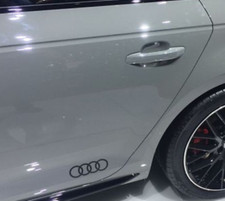 Original Audi Dekorfolie Audi Ringe brillantschwarz Aufkleber Audi Ringe (2xStk)
