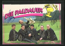 Musikergruppe die Paldauer mit Saxophon, Autogramme, Ansichtskarte 