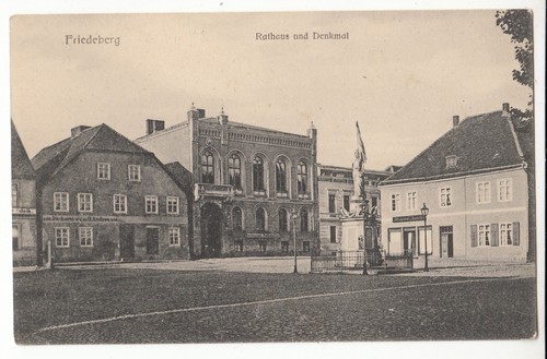 Friedeberg rathaus denkmal - ak,