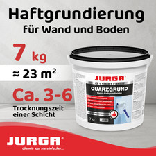 Jurga Quarzgrund 7kg WEIß Haftgrund FLIESE AUF FLIESE Putzgrund Beton OSB Platte
