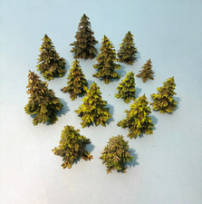 Bäume Nadelbäume H0 Eisenbahn Modellbau 13 Stück