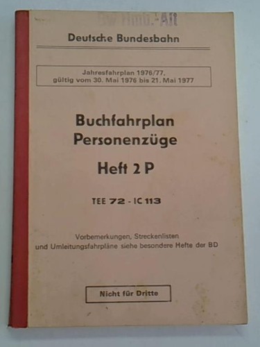 Buchfahrplan personenzüge - buchfahrplan,
