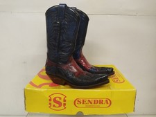 Sendra Boots 3241 CUERVO IBIZA Westernstiefel Cowboystiefel Blau Rot Gr.39